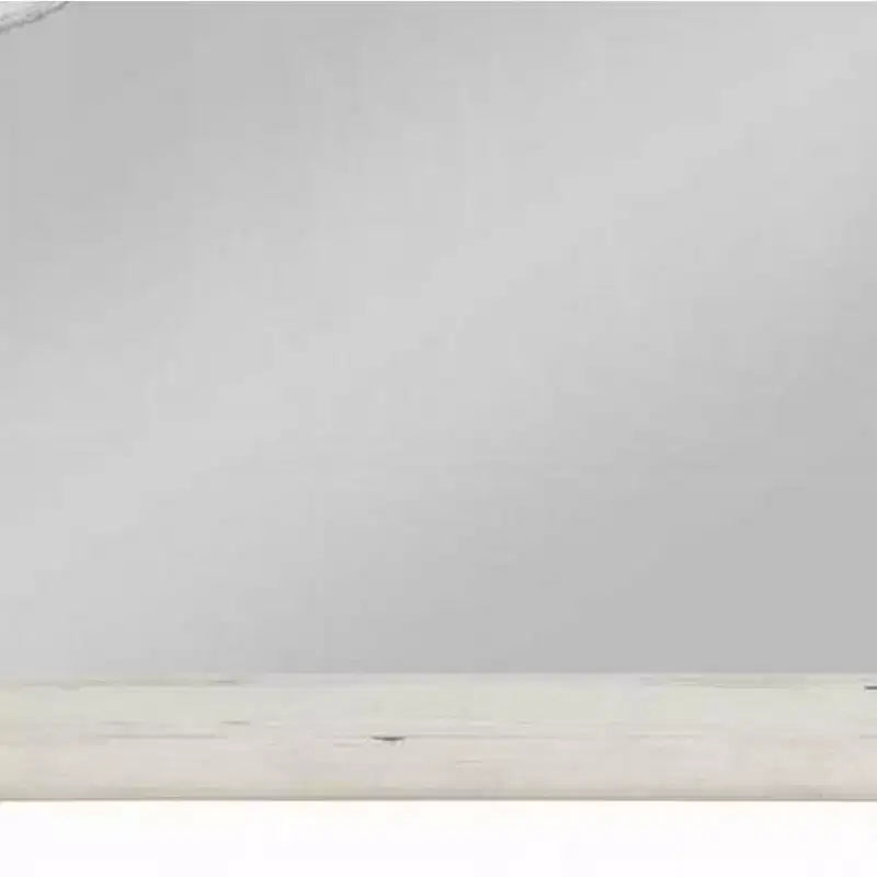 Royal Hampton Wall Mount Dresser Mirror, Beveled Glass, 38x47, Rustic Washed White