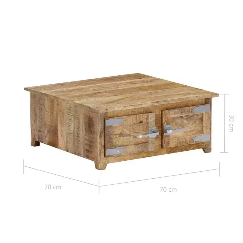 vidaXL Coffee Table Natural Mango Wood Solid Mango Wood Compact