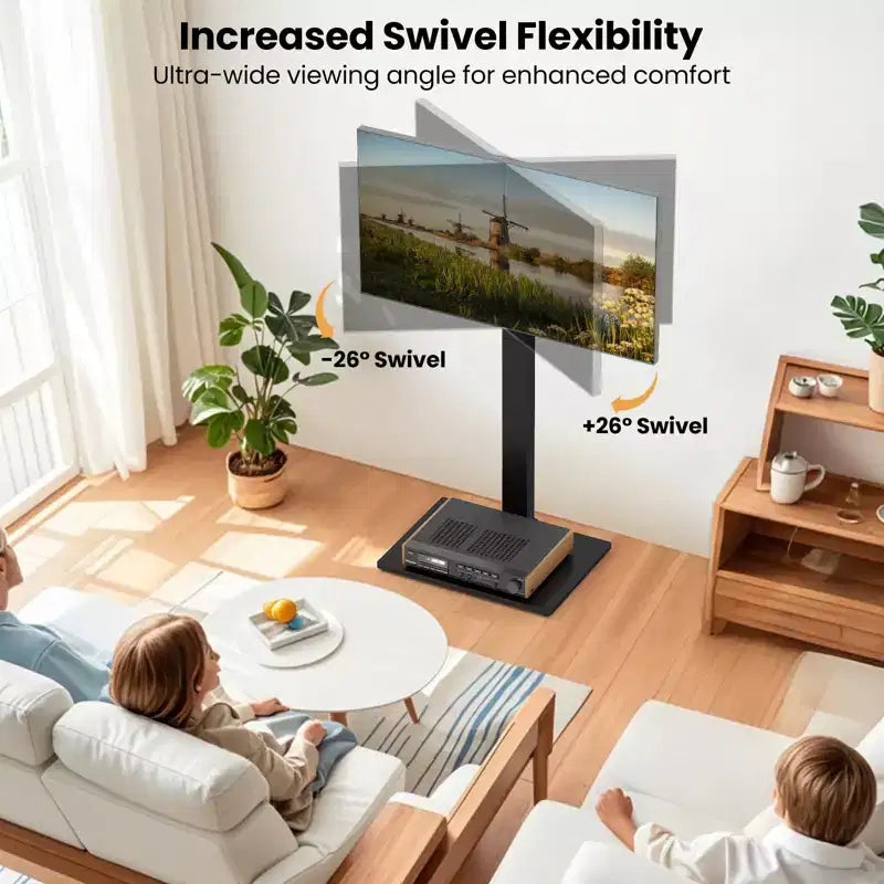 Costway Floor TV Stand Universal TV Stand for 32-70 Inch TVs up to 110 lbs Mount Stand