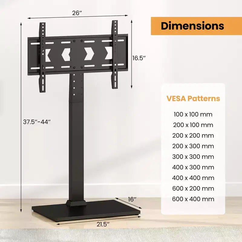 Costway Floor TV Stand Universal TV Stand for 32-70 Inch TVs up to 110 lbs Mount Stand