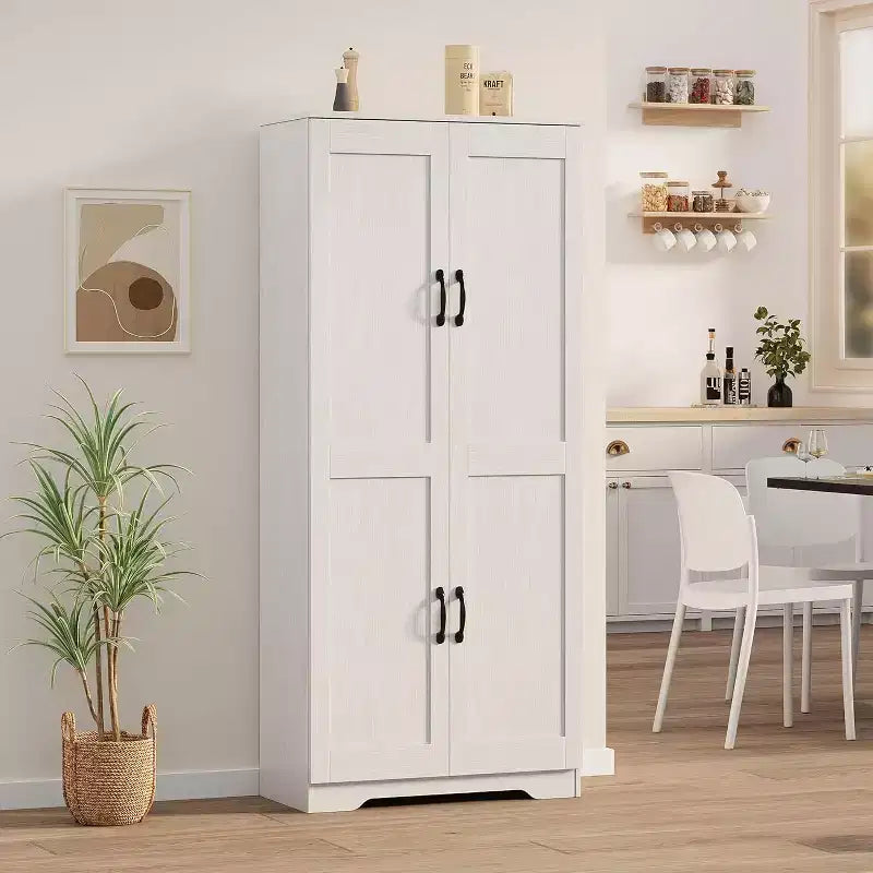 Double-door tall cabinet, compact and elegant without taking up much space, perfect for entryways, bedroom corners