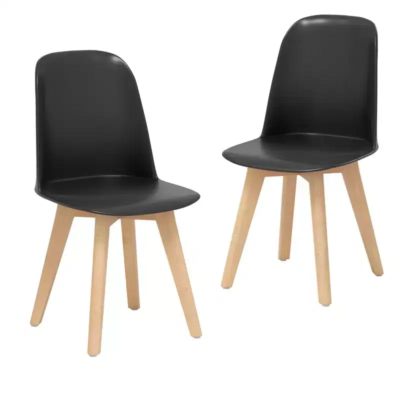 Costway Modern Dining Chairs Set of 4 Armless Kitchen Chairs 330 LBS Load Capacity