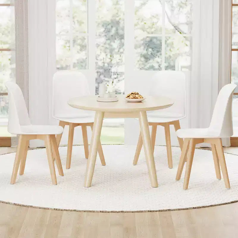 Costway Modern Dining Chairs Set of 4 Armless Kitchen Chairs 330 LBS Load Capacity