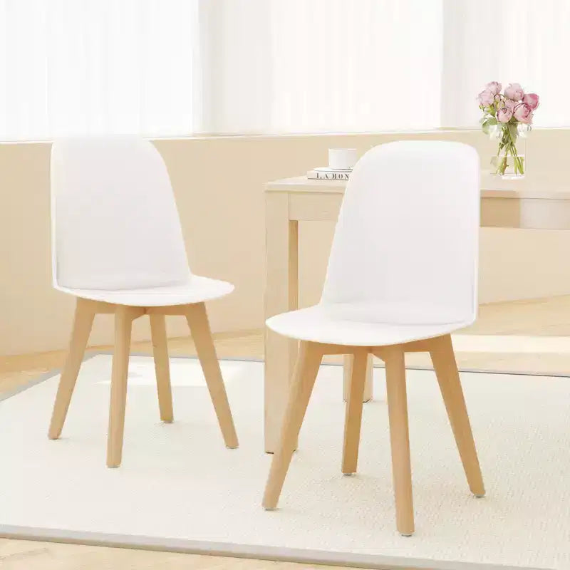 Costway Modern Dining Chairs Set of 4 Armless Kitchen Chairs 330 LBS Load Capacity