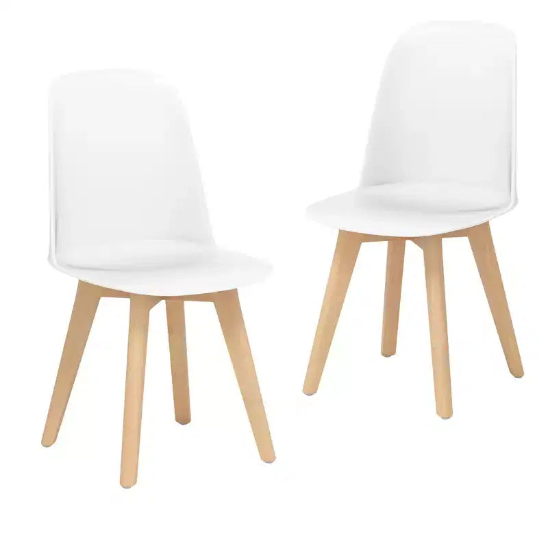 Costway Modern Dining Chairs Set of 4 Armless Kitchen Chairs 330 LBS Load Capacity