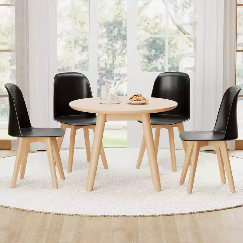 Costway Modern Dining Chairs Set of 4 Armless Kitchen Chairs 330 LBS Load Capacity