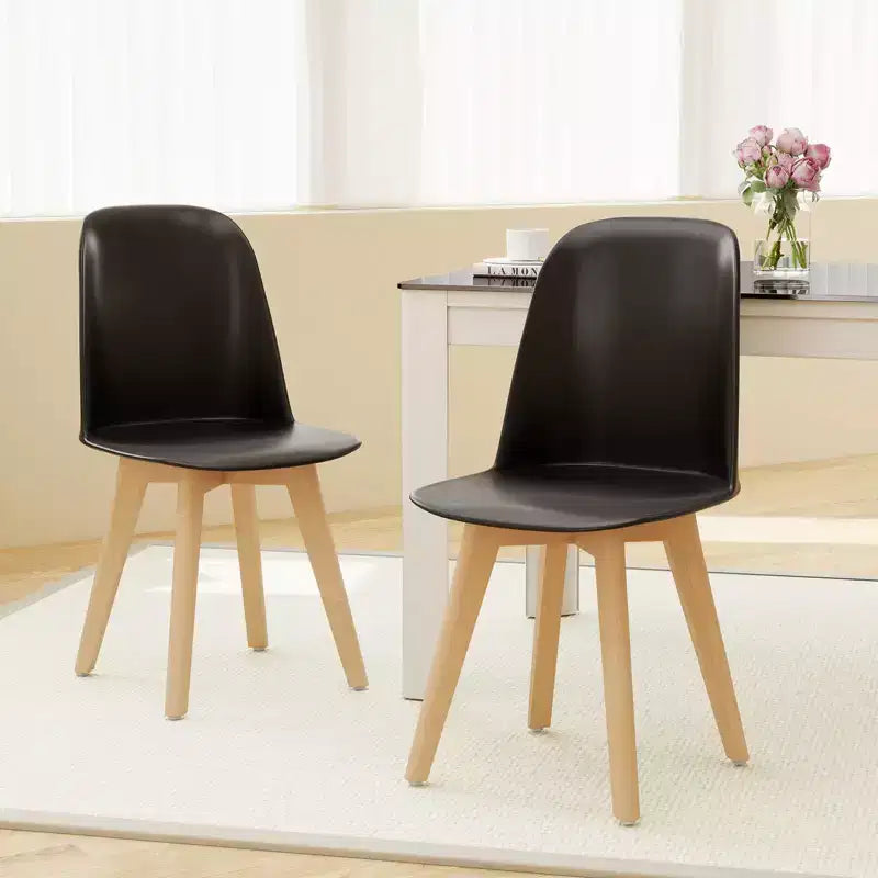 Costway Modern Dining Chairs Set of 4 Armless Kitchen Chairs 330 LBS Load Capacity