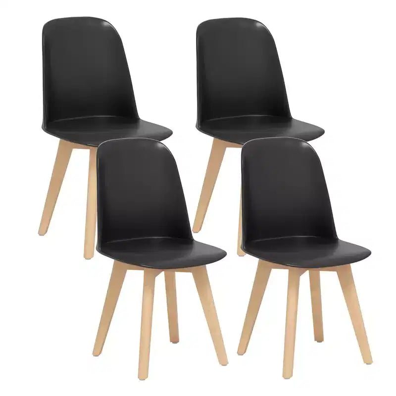 Costway Modern Dining Chairs Set of 4 Armless Kitchen Chairs 330 LBS Load Capacity