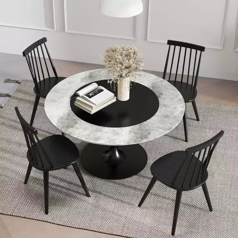 Costway Windsor Dining Chairs Set of 2/4 w/Rubber Wood Frame High Spindle Back for Home