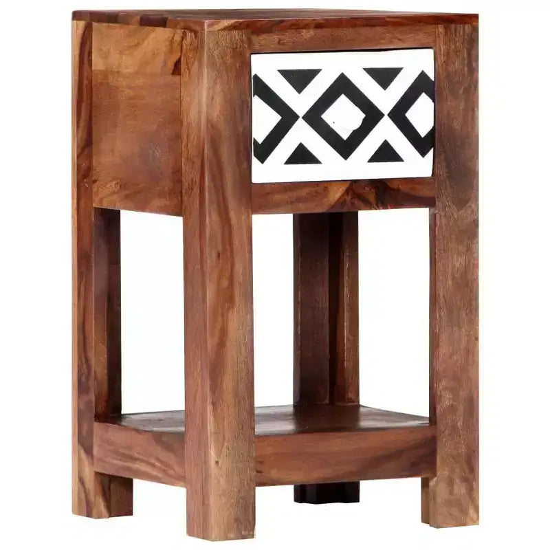 vidaXL Bedside Cabinet 11.8x11.8x19.6 Solid Acacia Wood