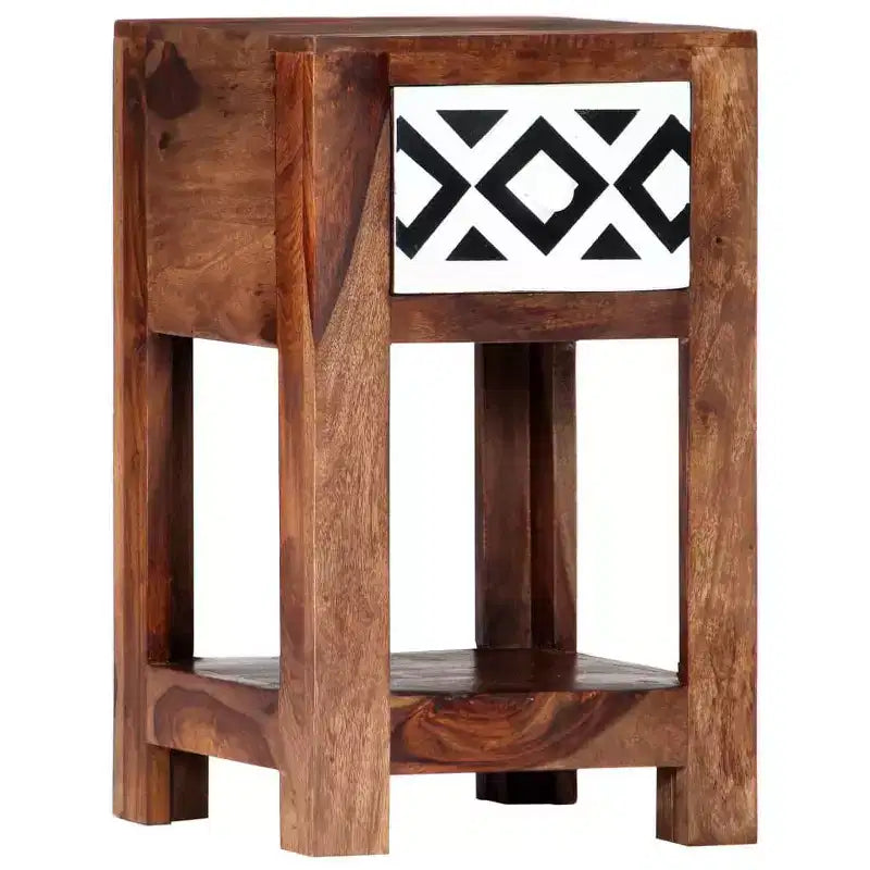 vidaXL Bedside Cabinet 11.8x11.8x19.6 Solid Acacia Wood