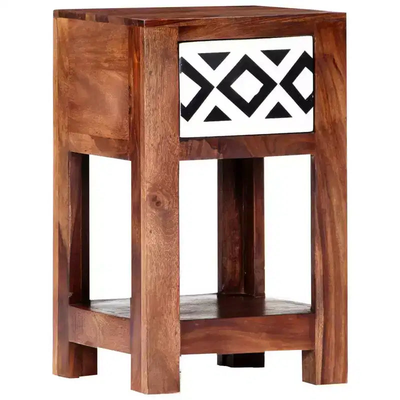 vidaXL Bedside Cabinet 11.8x11.8x19.6 Solid Acacia Wood