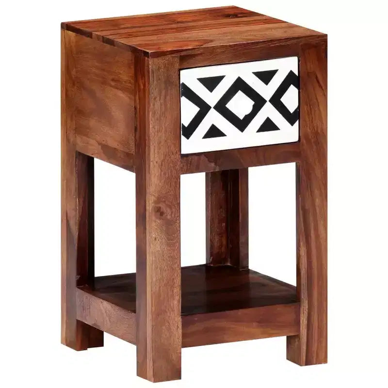 vidaXL Bedside Cabinet 11.8x11.8x19.6 Solid Acacia Wood