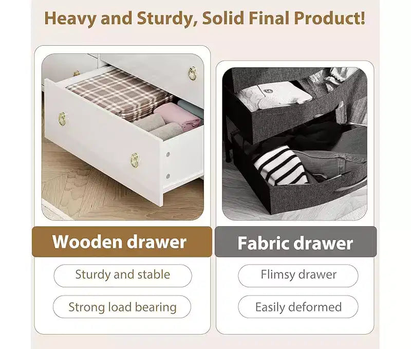 Dresser for Bedroom, Chest of Dressers Tall Dresser for Closet with Drawers Chest with Clothes Storage Cabinet, Drawer Organizer for Living Room