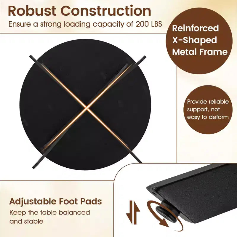 Costway Folding Dining Table 47 Extendable Round Kitchen Table w/Drop Leaves for Home