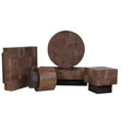 HomeRoots 22 Gray Distressed Solid Wood Square Block End Table