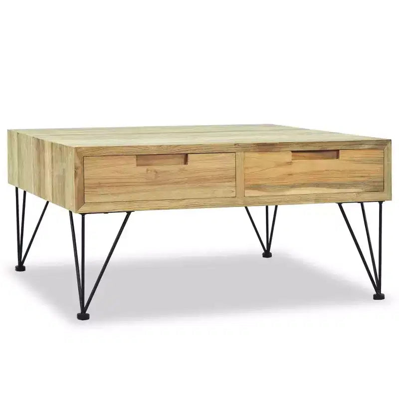 vidaXL Coffee Table 31.5x31.5x15.7 Solid Teak