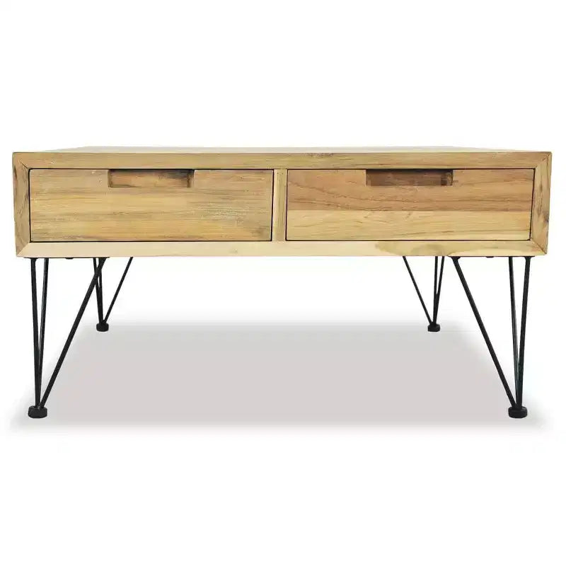 vidaXL Coffee Table 31.5x31.5x15.7 Solid Teak