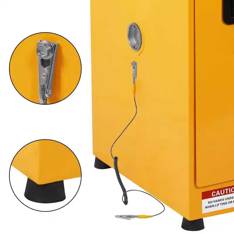 17 x 17 x 22 Galvanized Steel Safety Cabinet - Industrial-Grade Flammable Storage with Adjustable Shelf