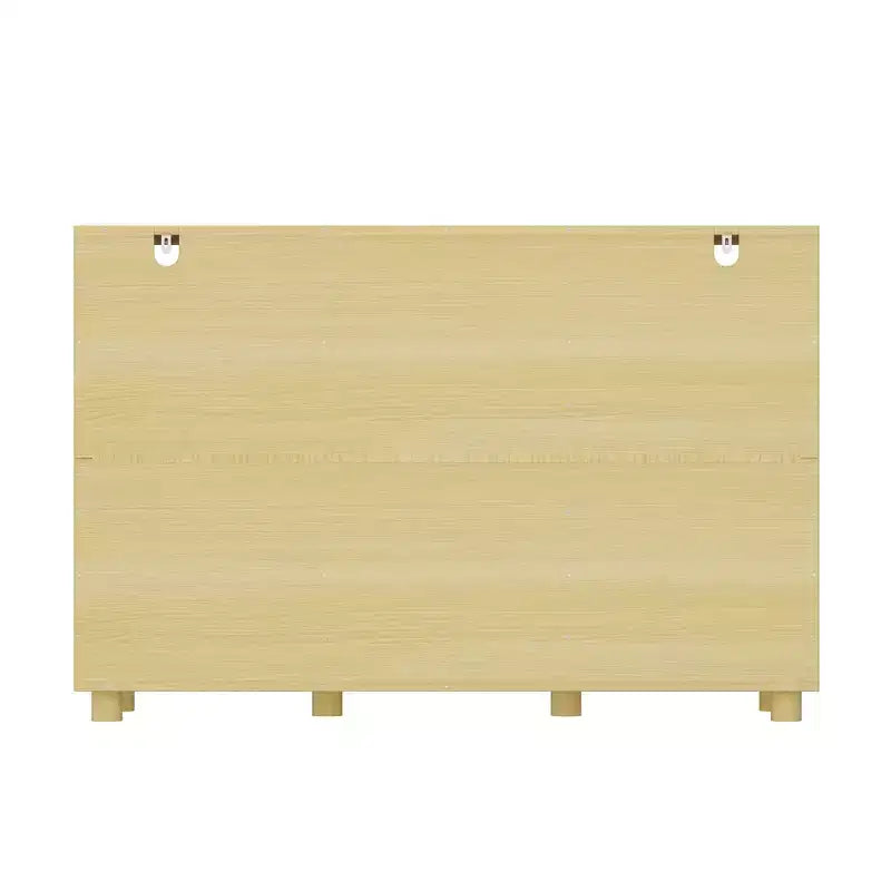 Hitow Farmhouse Buffet Sideboard Adjustable 6-Drawer Cabinet Solid Wood Slats Kitchen & Dining Storage Cabinet Kitchen Pantry Storage Solution