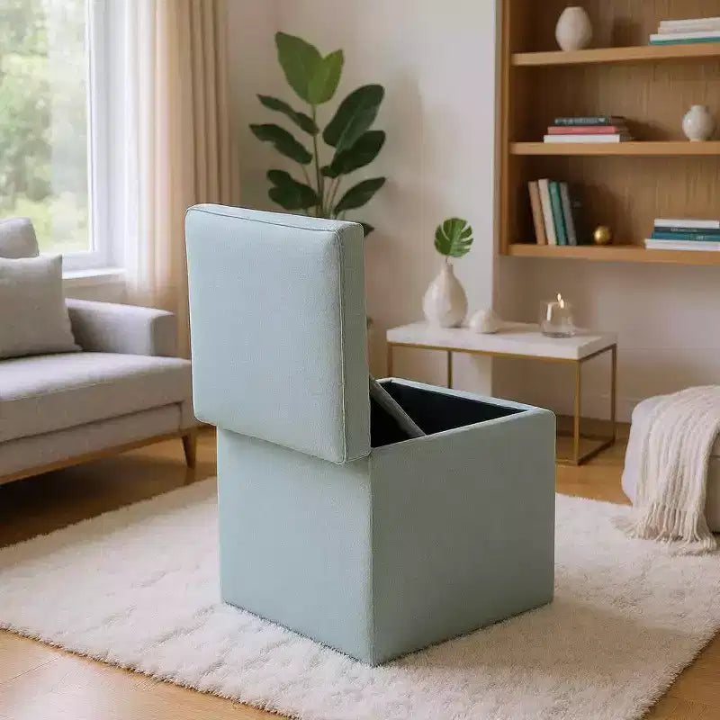 MAYEERTY Multi-Functional Storage Ottoman, Cushioned, Home Use