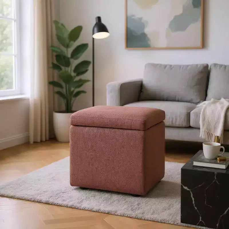MAYEERTY Multi-Functional Storage Ottoman, Cushioned, Home Use