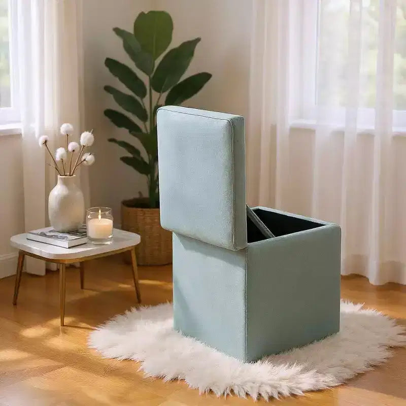 MAYEERTY Multi-Functional Storage Ottoman, Cushioned, Home Use
