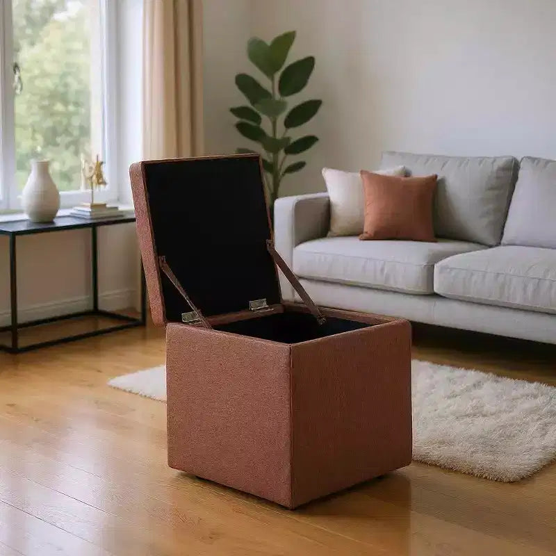 MAYEERTY Multi-Functional Storage Ottoman, Cushioned, Home Use