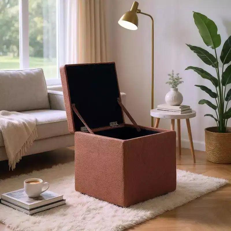MAYEERTY Multi-Functional Storage Ottoman, Cushioned, Home Use