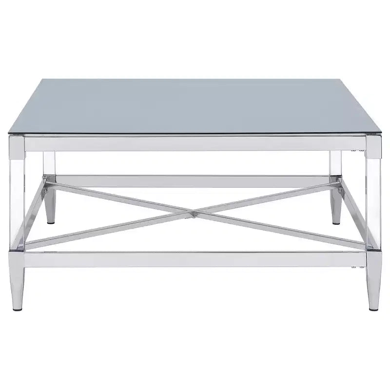 Coaster,Lindley Square Tempered Mirror Acrylic Coffee Table