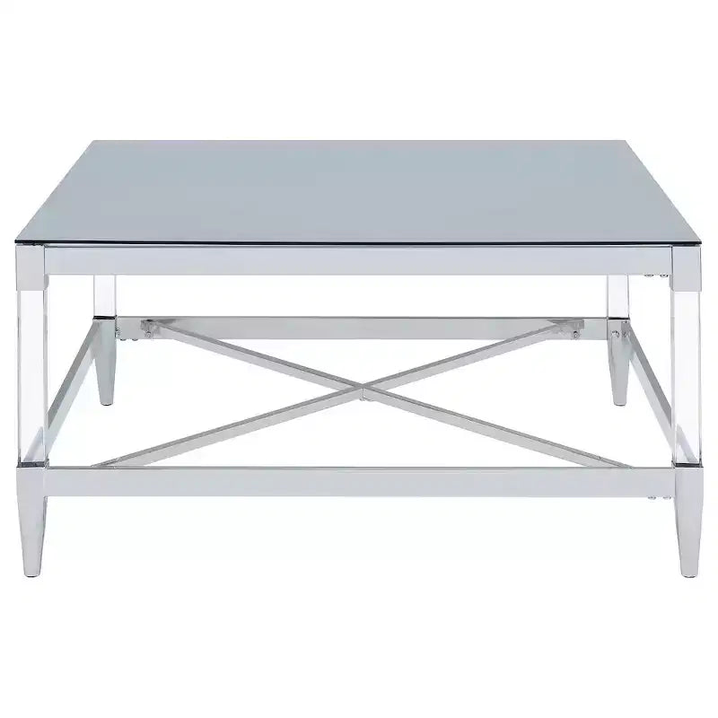 Coaster,Lindley Square Tempered Mirror Acrylic Coffee Table