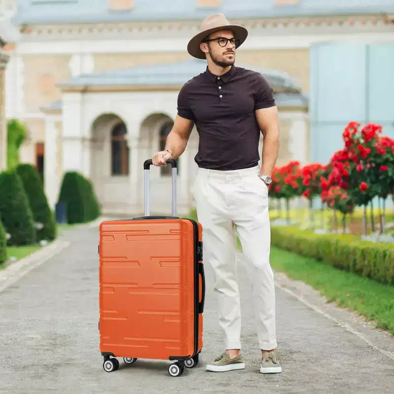 24 inch Expandable Hard Shell Carry On Luggage with Spinner Wheels, Hardside Carry On Suitcase with Tsa Lock, Lightweight Hardshell Suitcase