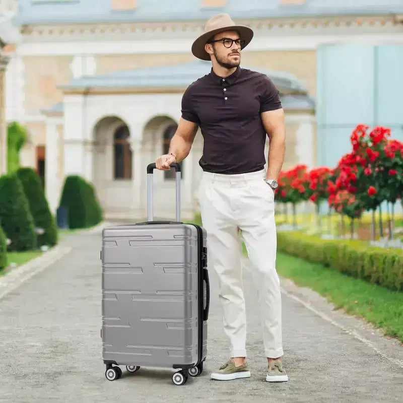 24 inch Expandable Hard Shell Carry On Luggage with Spinner Wheels, Hardside Carry On Suitcase with Tsa Lock, Lightweight Hardshell Suitcase