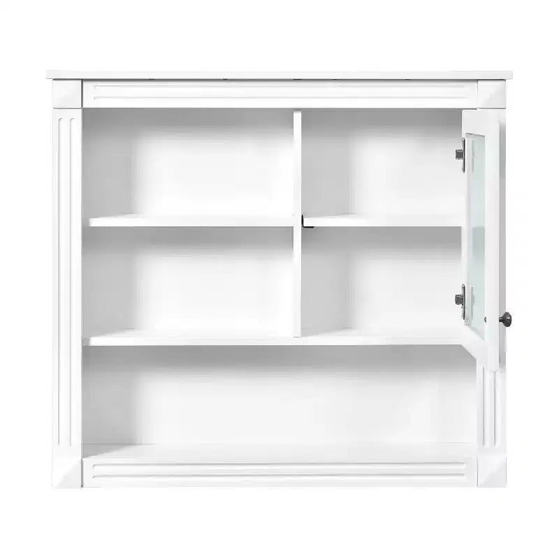 FAMYYT 32 in. W x 28 in. H Rectangular MDF Medicine Cabinet with Mirror, 5 Removable Shelves, Soft-closing Hinges