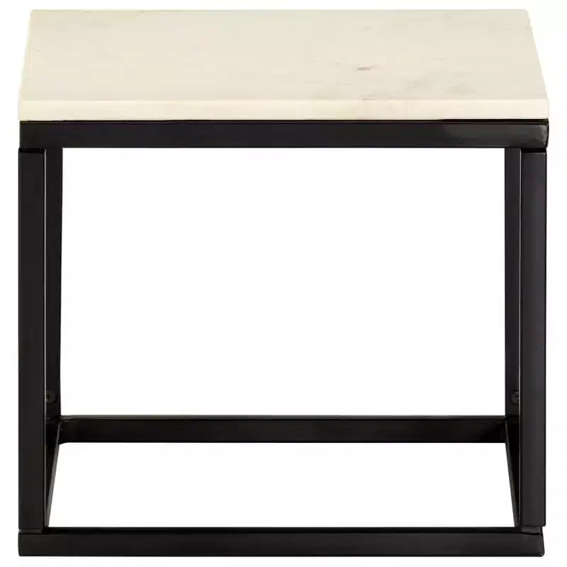 vidaXL Coffee Table End Table Side Sofa Table Real Stone with Marble Texture