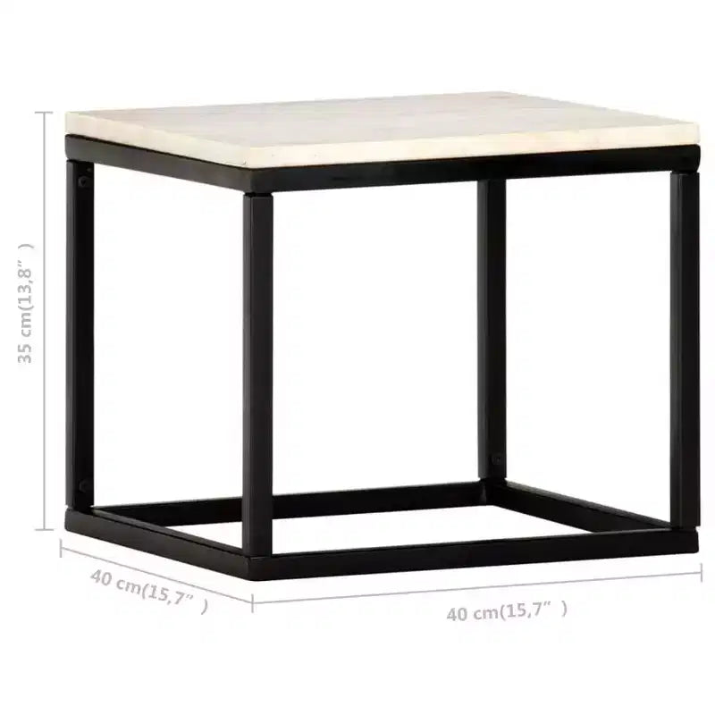 vidaXL Coffee Table End Table Side Sofa Table Real Stone with Marble Texture