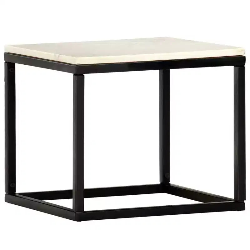 vidaXL Coffee Table End Table Side Sofa Table Real Stone with Marble Texture