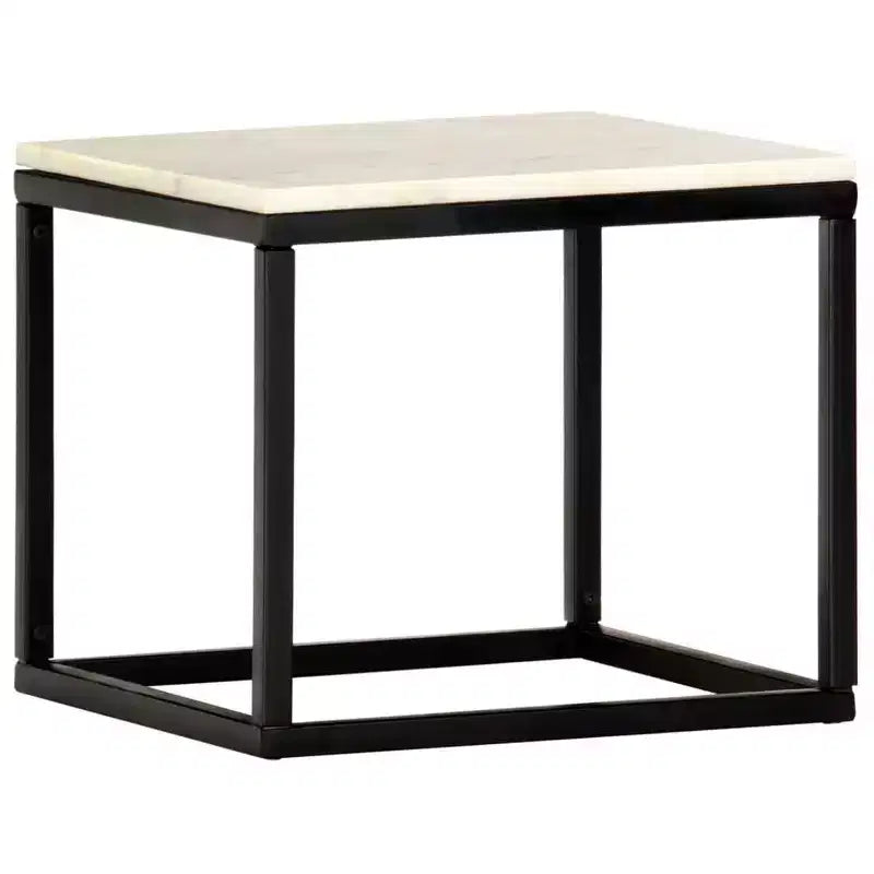 vidaXL Coffee Table End Table Side Sofa Table Real Stone with Marble Texture