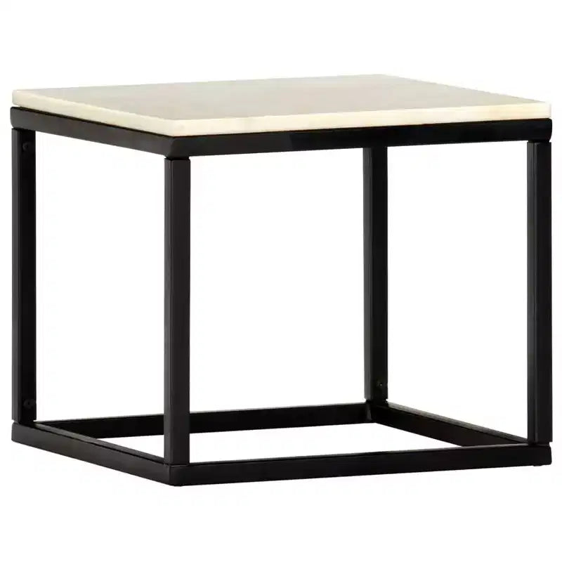 vidaXL Coffee Table End Table Side Sofa Table Real Stone with Marble Texture