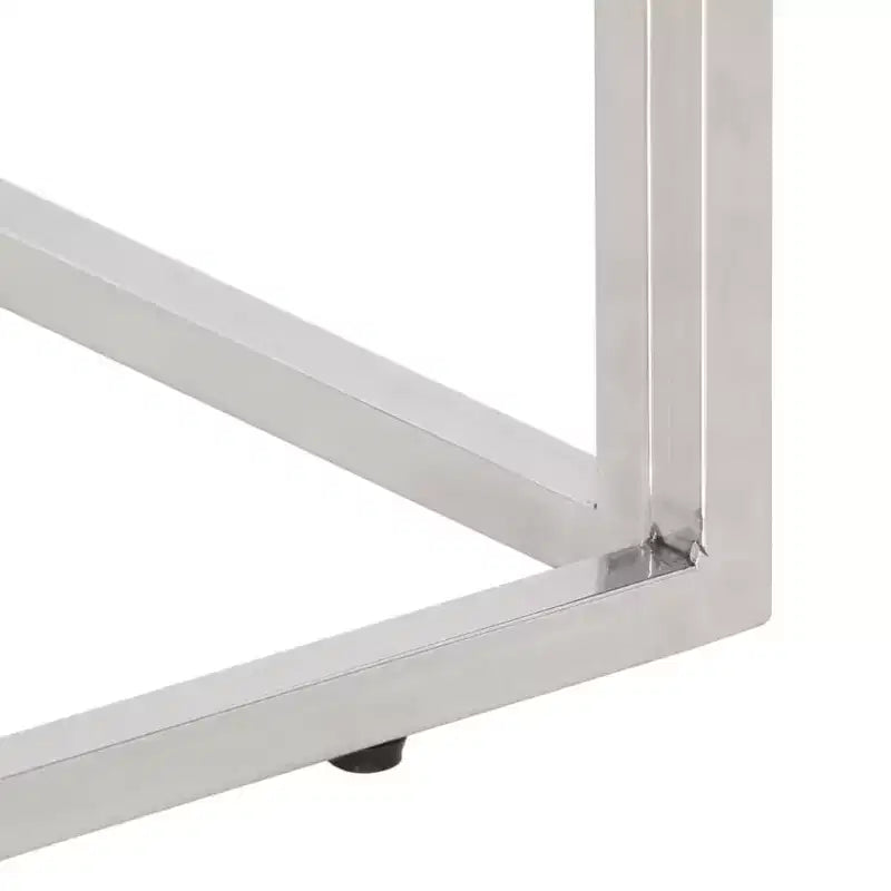 vidaXL Console Table Hallway Living Room Stainless Steel and Tempered Glass