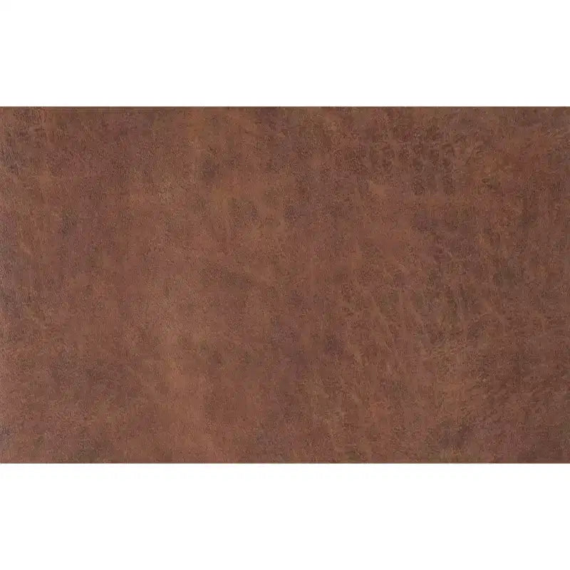 Evianna 18 inch Wide Contemporary Square Mid Century Storage Ottoman with Tray in Distressed Saddle Brown Vegan Faux Leather
