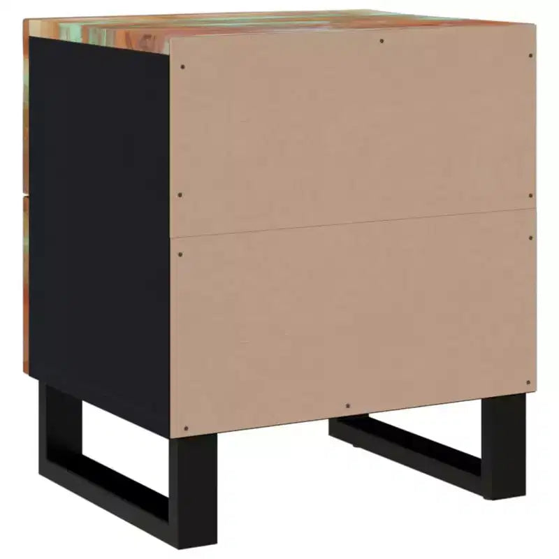vidaXL Bedside Cabinet Multicolour Solid reclaimed wood, iron Medium