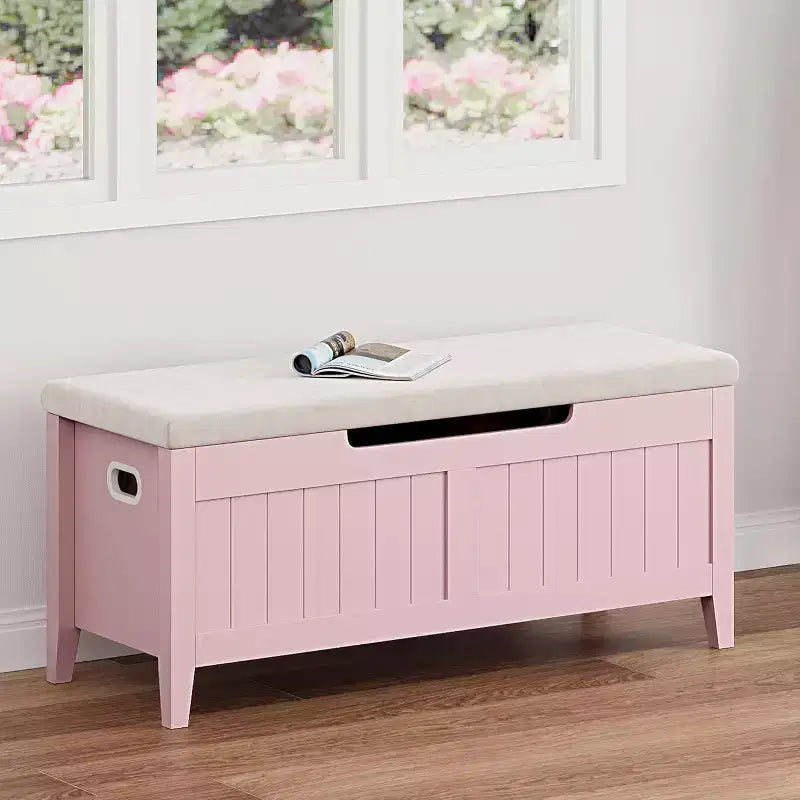39.4 Storage Benches Entryway Bench with Cushion, 2 Safety Hinges, Storage Trunk, Shoe Bench Storage Chest for Entryway, Living Room, Bedroom