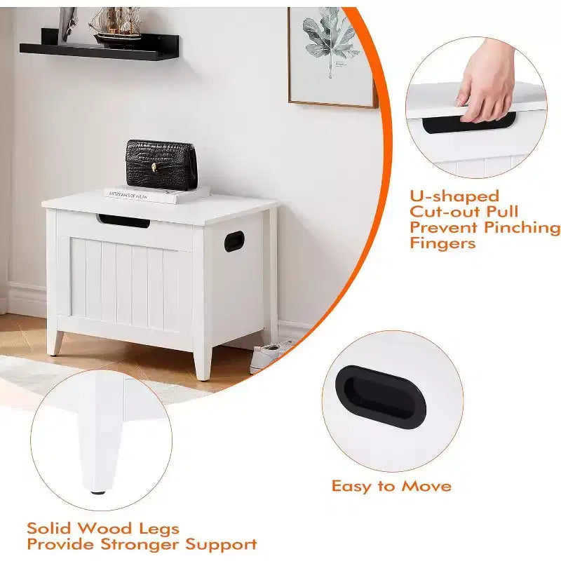 39.4 Storage Benches Entryway Bench with Cushion, 2 Safety Hinges, Storage Trunk, Shoe Bench Storage Chest for Entryway, Living Room, Bedroom