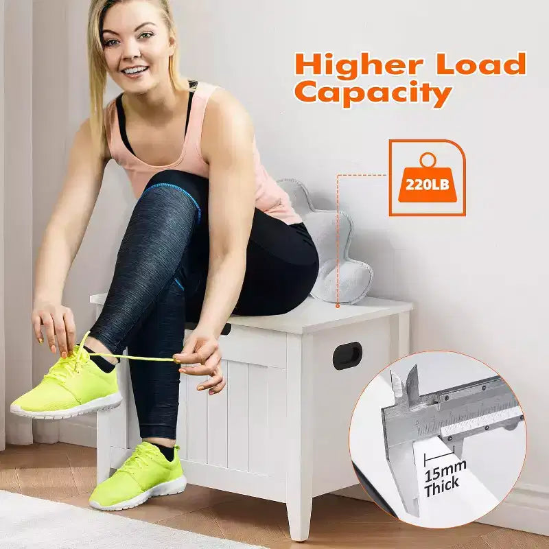 39.4 Storage Benches Entryway Bench with Cushion, 2 Safety Hinges, Storage Trunk, Shoe Bench Storage Chest for Entryway, Living Room, Bedroom