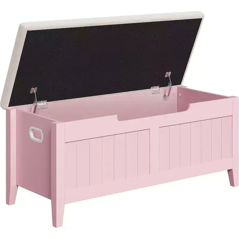 39.4 Storage Benches Entryway Bench with Cushion, 2 Safety Hinges, Storage Trunk, Shoe Bench Storage Chest for Entryway, Living Room, Bedroom