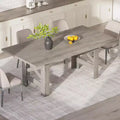 COZONY 71 Rustic Dining Table, Farmhouse Rectangular Wooden Kitchen Table for 6-8, Thick Rectangle Tabletop, Heavy-Duty Base