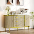 COZONY Fluted Sideboard Buffet Cabinet w/ Multiple Drawers & Sliding Doors for Living Room and Dining Room