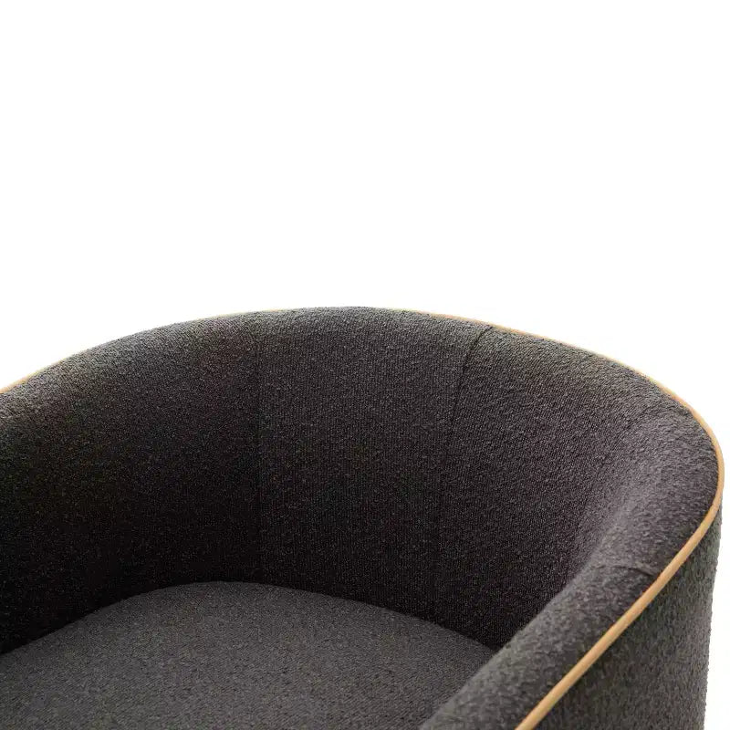 Christopher Knight Home Rena Modern Iron Boucle Upholstered 360 Swivel Accent Chair