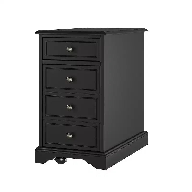 Xinara Traditional End Table with Storage and Built-In Outlets|HULALA HOME